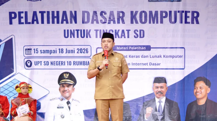 Bupati Jeneponto Buka Pelatihan Komputer SD di Rumbia