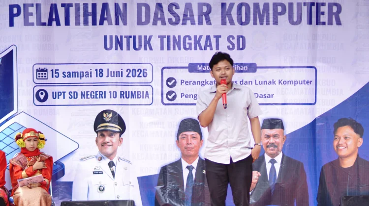 Bupati Jeneponto Buka Pelatihan Komputer SD di Rumbia