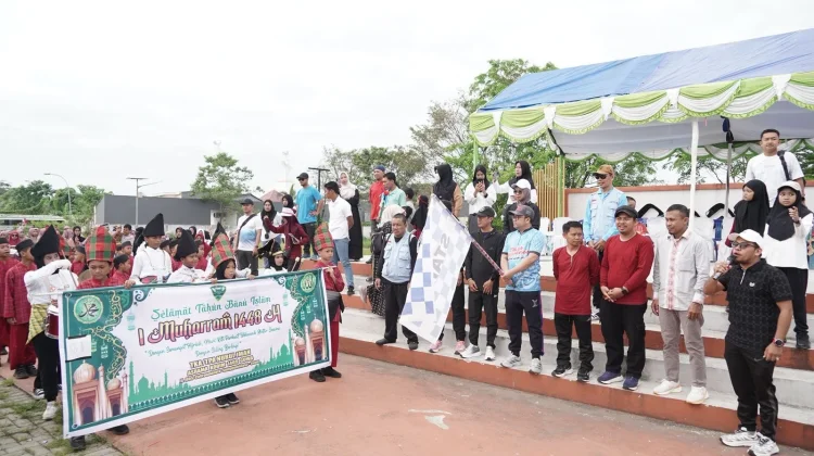 Ribuan Santri Meriahkan Pawai Muharram BKPRMI Somba Opu