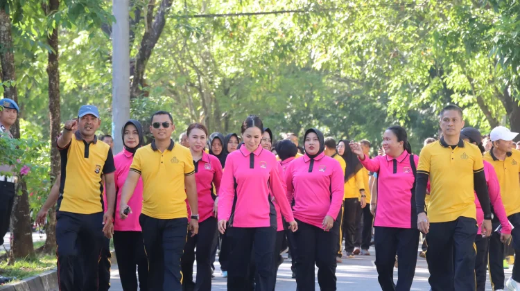 Hari Bhayangkara Ke-80, Polres Maros Bangun Kekompakan Melalui Olahraga Bersama