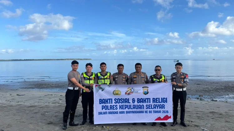 Satlantas Polres Kepulauan Selayar Gelar Bakti Sosial Indonesia Asri