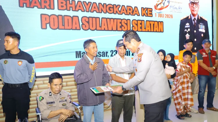 Polda Sulsel Menggelar Puncak Kepedulian Sosial HUT Bhayangkara