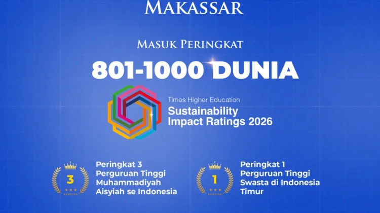Unismuh Makassar Raih Peringkat 801–1000 Dunia, Bukti Komitmen pada SDGs