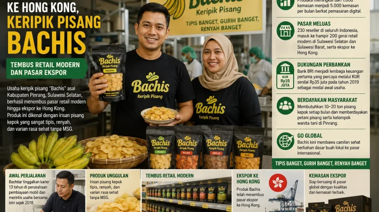 Tinggalkan Karier 13 Tahun, Bachtiar Sukses Bangun Usaha Keripik Pisang Bachis