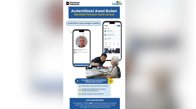 Taspen Himbau Peserta Autentikasi Awal Bulan guna Pensiun Lancar
