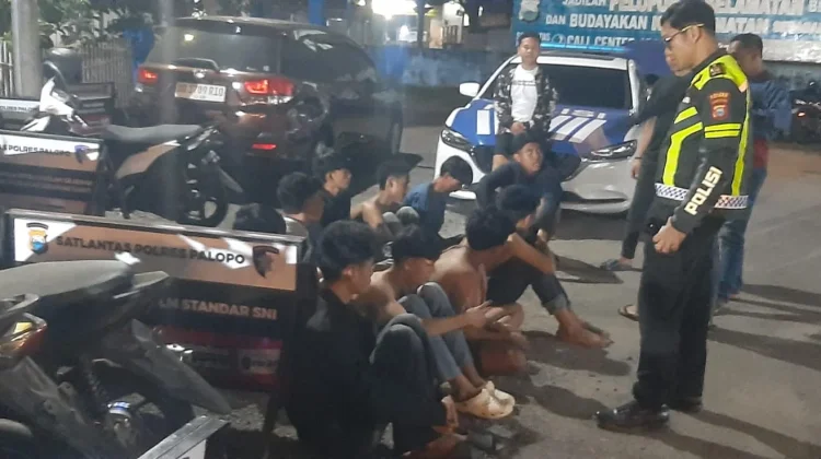 Satlantas Polres Palopo Amankan Belasan Motor dalam Patroli Balap Liar