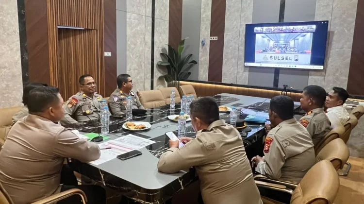 Polres Gowa Ikuti Anev Mingguan Sitkamtibmas Jajaran Polda Sulsel Secara Daring