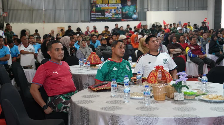 Kodam XIV/Hasanuddin Nobar Piala Dunia Bernuansa Gerakan Sosial