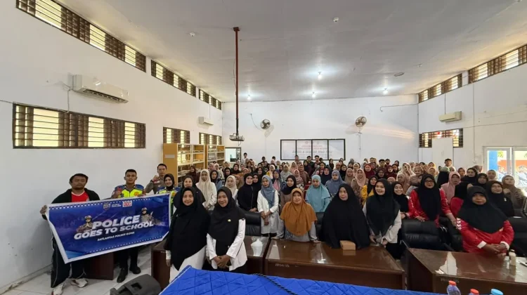 Satlantas Polresta Gowa Edukasi Tertib Berlalu Lintas di SMKN 4 Gowa