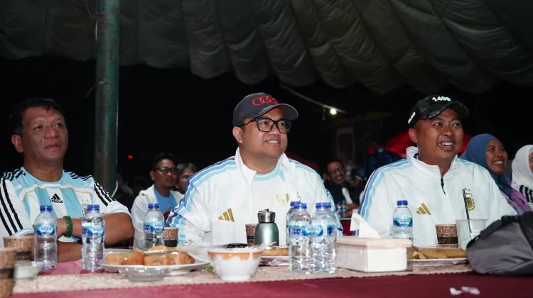 Wabup Gowa Nobar Piala Dunia Bersama Warga di Kodim
