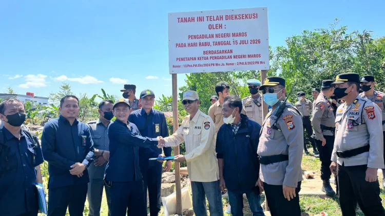 Polres Maros Kawal Eksekusi Lahan di Mandai Berjalan Lancar