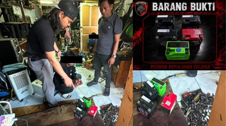 Polres Kepulauan Selayar Tangkap Pelaku Pencurian Aki Motor yang Meresahkan