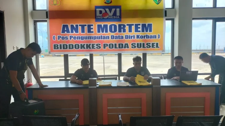 Tim DVI Polda Sulsel Bentuk Posko Ante Mortem di Pelabuhan Benteng