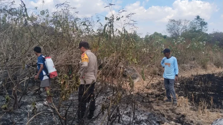 Lahan Kering Mudah Terbakar, Polres Maros Ajak Warga Perkuat Kewaspadaan