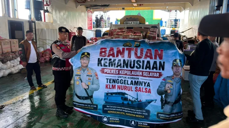 Polres Kepulauan Selayar Kirim Bantuan Logistik untuk Korban KLM Nurul Salsa