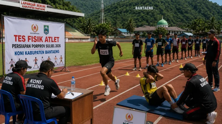 KONI Bantaeng Siapkan Tes Fisik Atlet jelang PORPROV Sulsel 2026