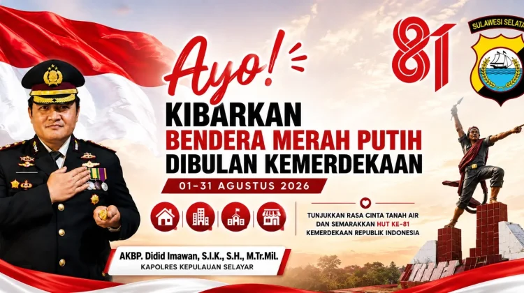 Kapolres Selayar Ajak Warga Semarakkan HUT Kemerdekaan