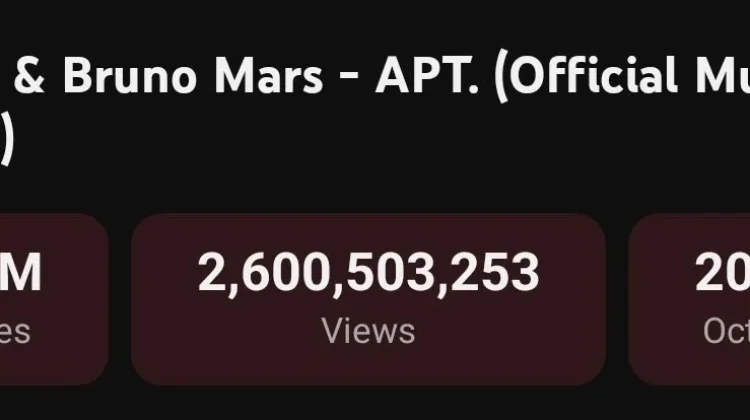 MV “APT” Rosé dan Bruno Mars Raih 2,6 Miliar Penayanagan, Cetak Rekor Baru!