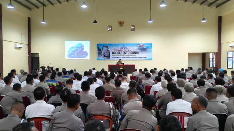 Kapolresta Gowa Paparkan Sembilan Commander Wish Pedoman Kinerja Personel