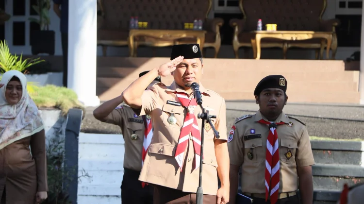 Tasming Hamid Lepas Kontingen Pramuka Parepare ke Jambore Nasional XII