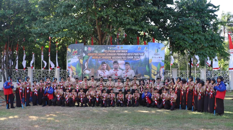 Tasming Hamid Lepas Kontingen Pramuka Parepare ke Jambore Nasional XII