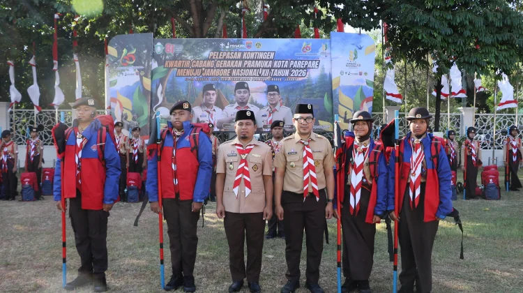 Tasming Hamid Lepas Kontingen Pramuka Parepare ke Jambore Nasional XII