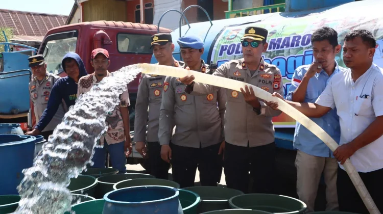 Krisis Air Bersih di Bontoa, Polres Maros Gandeng PDAM Bantu Warga