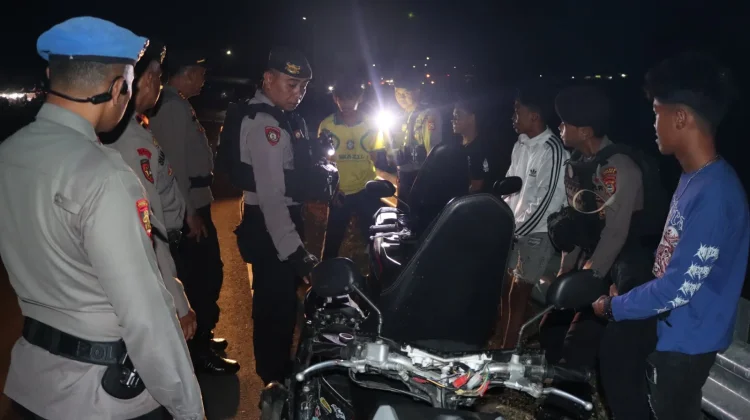 Cegah Kejahatan Jalanan, Polres Maros Gelar Operasi Cipkon di Sejumlah Titik