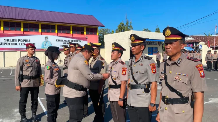 Kapolres Selayar Pimpin Sertijab Lima Jabatan, AKP Wahyu Widodo Jabat Kasi Humas