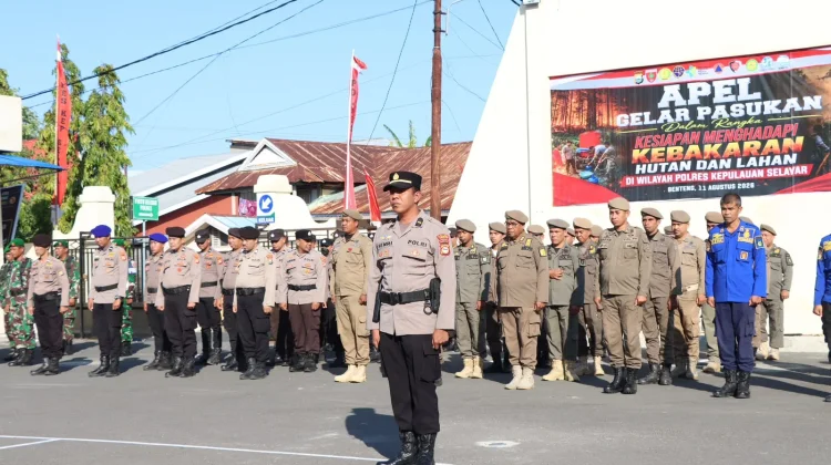 Hadapi Musim Kemarau, Polres Selayar Siaga Karhutla