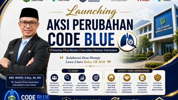 Wujudkan Lutra Bebas TBC 2030, Kadis Kesehatan Luncurkan Inovasi CODE BLUE