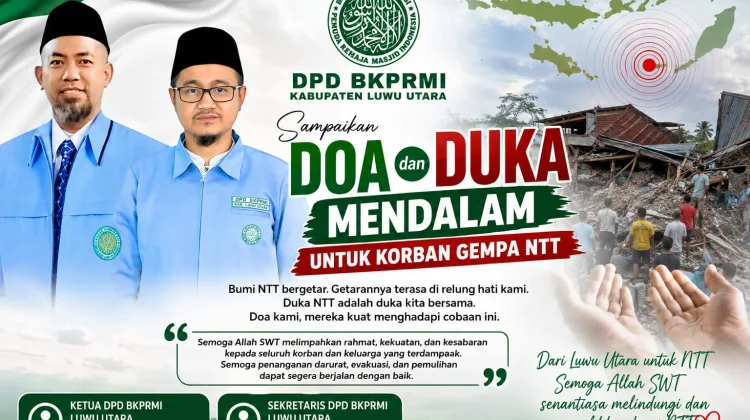 DPD BKPRMI Luwu Utara Sampaikan Doa dan Duka Mendalam untuk Korban Gempa NTT