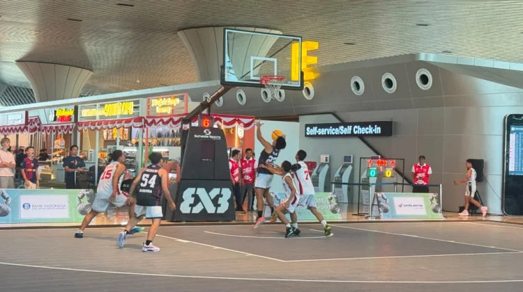 Pertama Digelar, Basket 3X3 Meriahkan HUT ke-81 RI di Bandara Sultan Hasanuddin