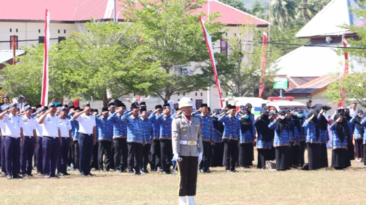 Kasi Propam Polres Selayar Sukses Jadi Komandan Upacara HUT RI ke-81