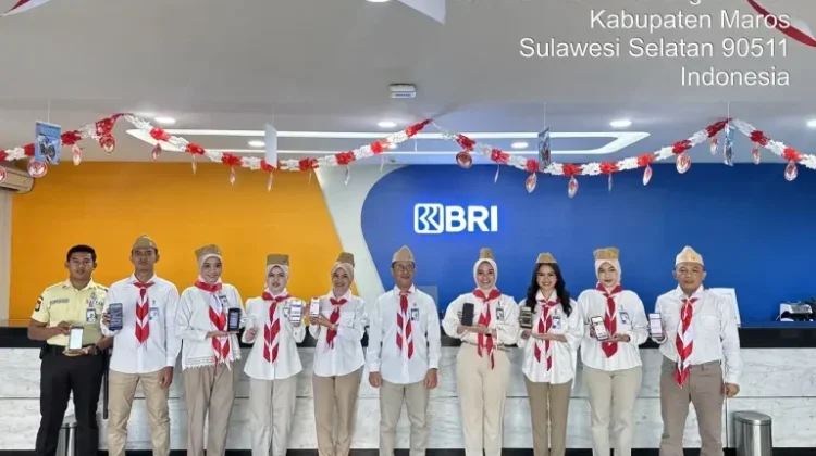 Nuansa Perjuangan Warnai Aktivitas Pekerja BRI BO Maros di HUT ke-81 RI