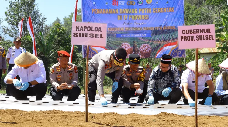 Polda Sulsel Dukung Swasembada Bawang Putih Nasional