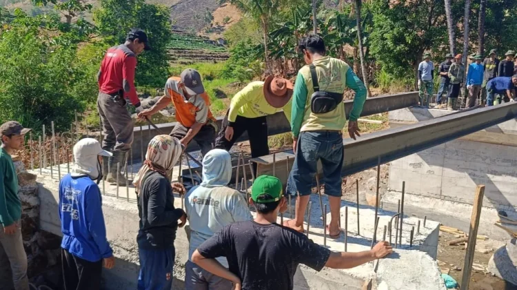 Kodim 1409/Gowa Menggenjot Pembangunan Jembatan Rakyat