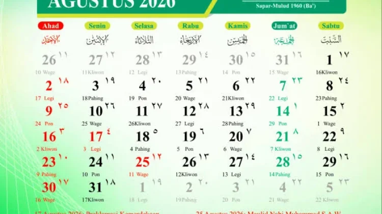 Pemerintah Tetapkan Libur Maulid Nabi Selasa 25 Agustus 2026