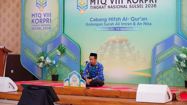 Kafilah Kementerian Hukum Tampil di Empat Cabang MTQ KORPRI 2026