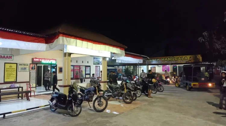 Polsek Manggala Amankan 15 Motor Knalpot Brong di Makassar