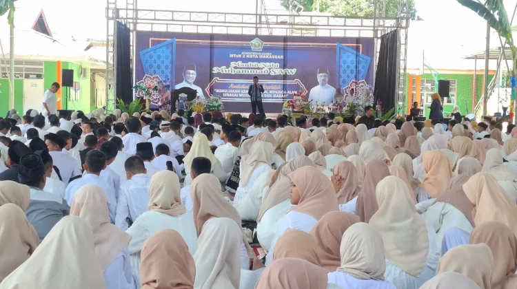 Maulid di MTsN 2 Makassar, Siswa Unjuk Pemahaman Sejarah Rasulullah