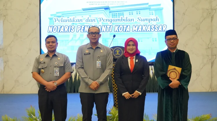 Kadiv Pelayanan Hukum Lantik Notaris Pengganti Kota Makassar