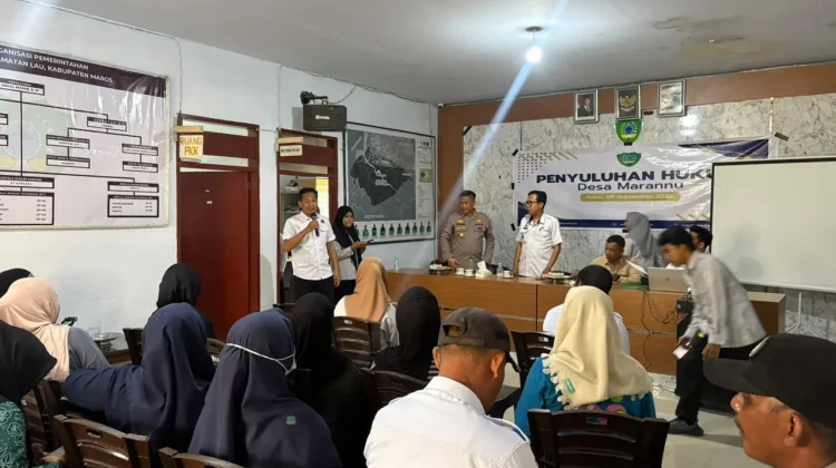 Desa Marannu Dibentengi Edukasi Hukum dan Bahaya Narkoba