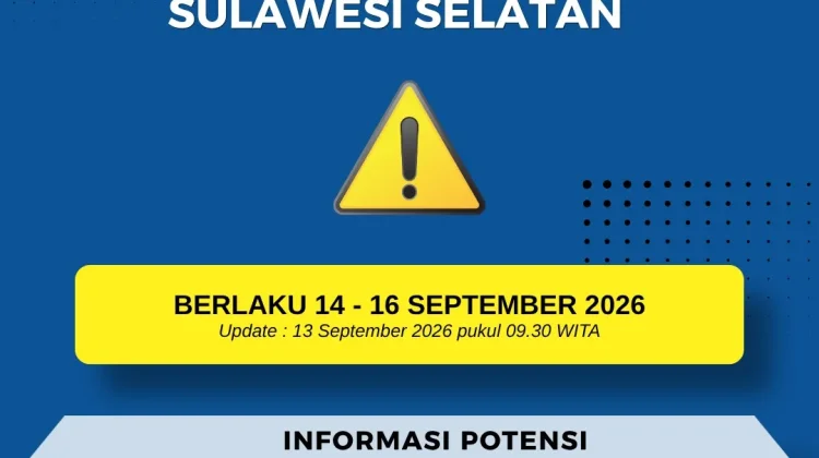 BMKG Sulsel Keluarkan Peringatan Dini Hujan, Angin Kencang dan Udara Panas
