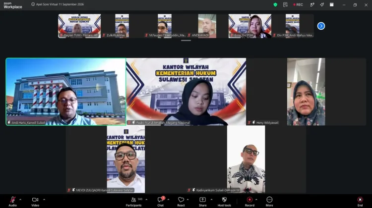 ASN Kanwil Kemenkum Sulsel Diminta Jaga Kedisiplinan dan Sinergi Jajaran