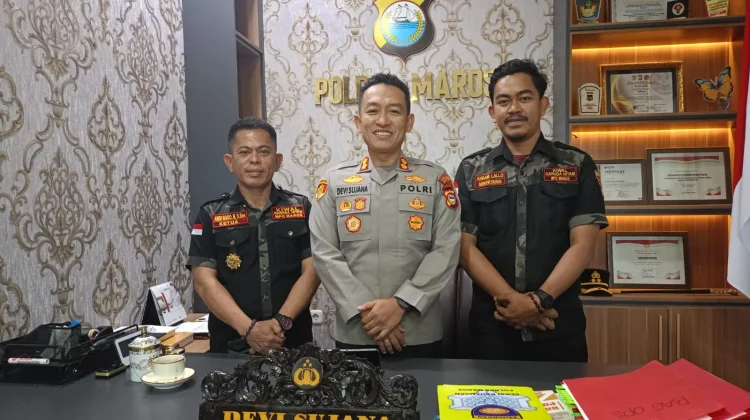 Temui Kapolres Maros, Kiwal Garuda Hitam Tegaskan Komitmen Jaga Kamtibmas