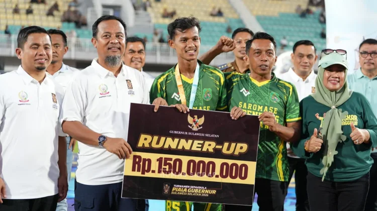 Sidrap jadi Runner-up Piala Gubernur, Syaharuddin Apresiasi Perjuangan Pemain