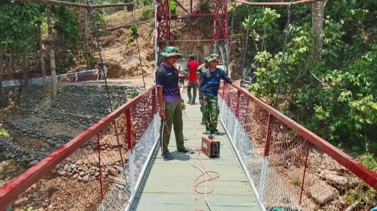 Jembatan Gantung Buakkang Capai Progres Pembangunan 99 Persen