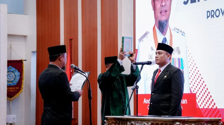 Gubernur Sulsel Lantik Andi Winarno sebagai Pj Sekda