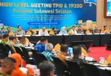 Sekda Sulsel Memandu HLM TPID dan TP2DD